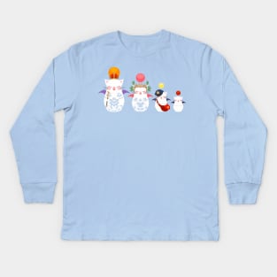 Matryoshka Nesting Moogles from FF14 Kids Long Sleeve T-Shirt